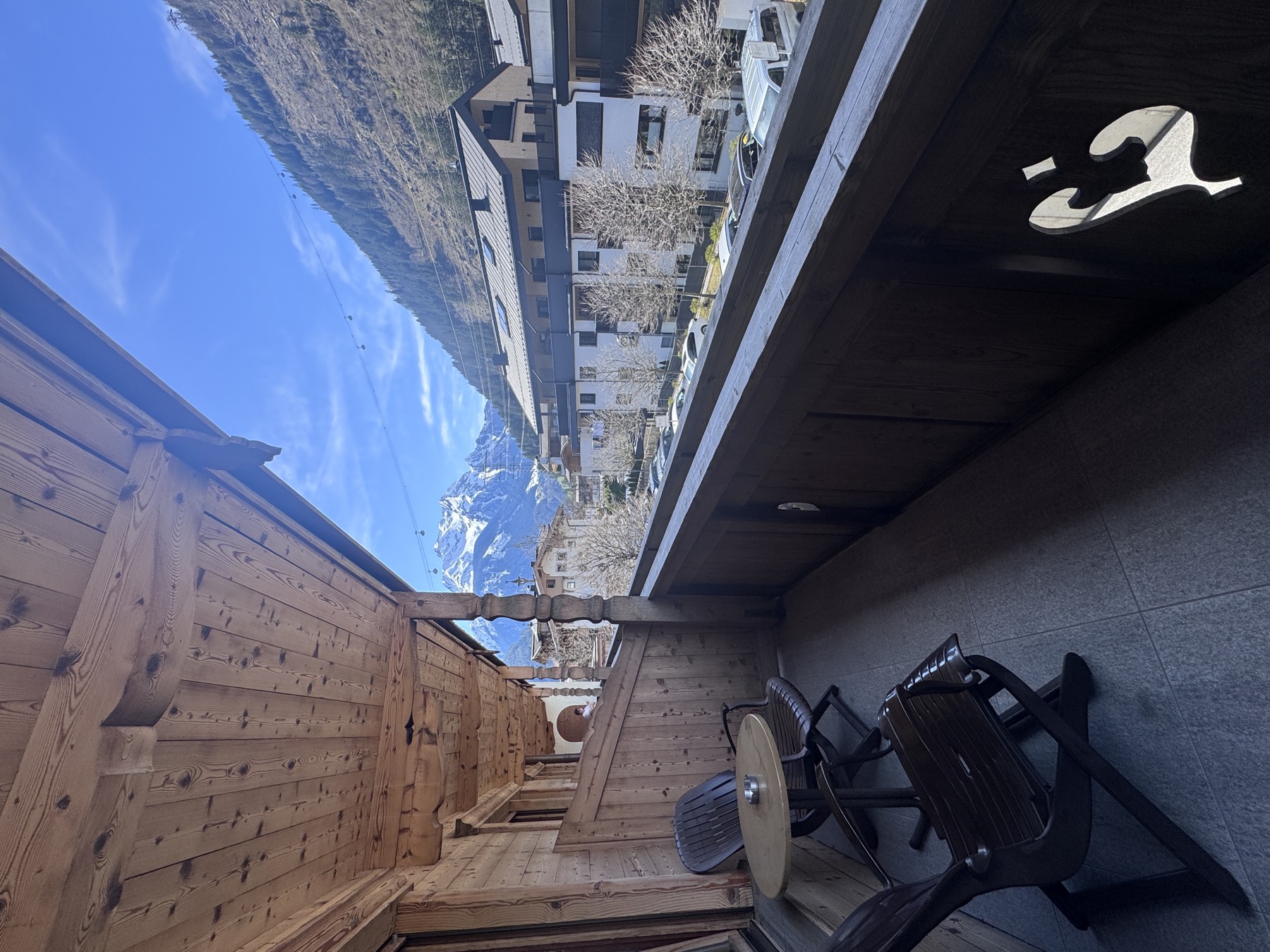 Balcony view from the Elisabeth Hotel in Mayrhofen